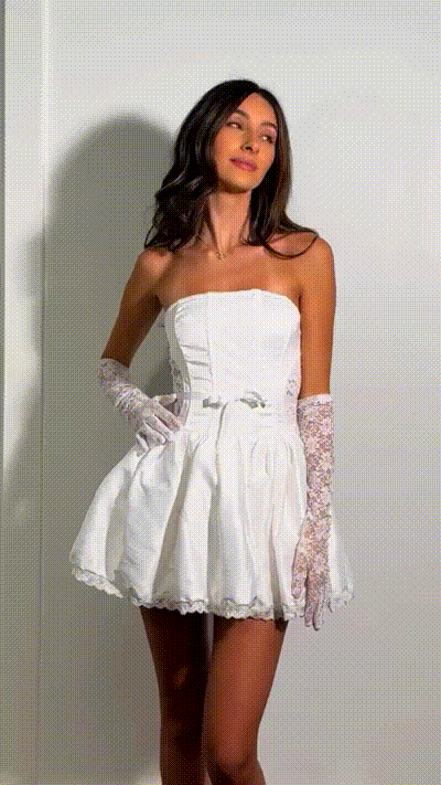 bridal white dress with lace